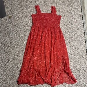 Maurices Red Sleeveless Sundress with Square Neck